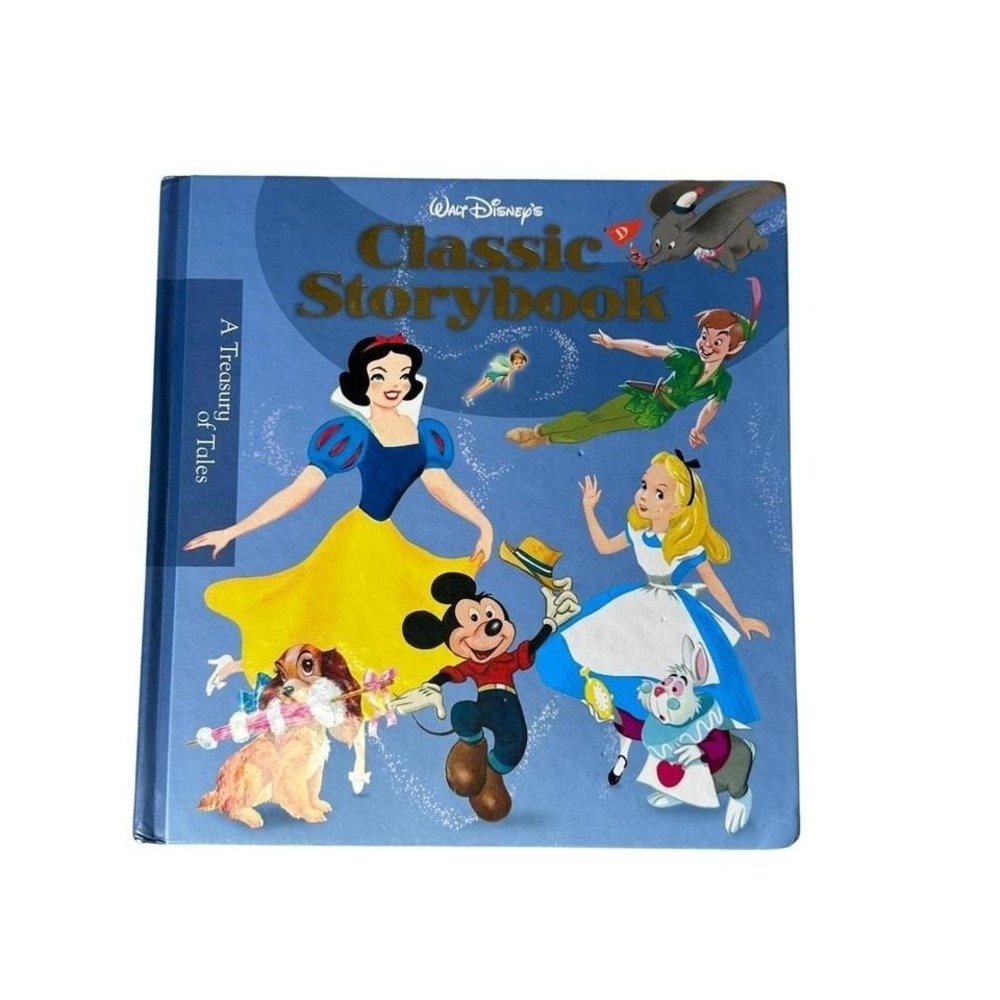 Walt Disney's Classic Storybook A Treasury of Tales Hardcover Vintage Art Style